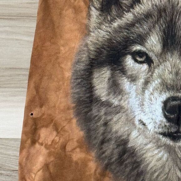 Liquid Blue Wolf Y2K Tie Dye Short Sleeve Tee Shirt Men’s Medium - Picture 4 of 5